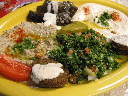 Light Middle Eastern Food