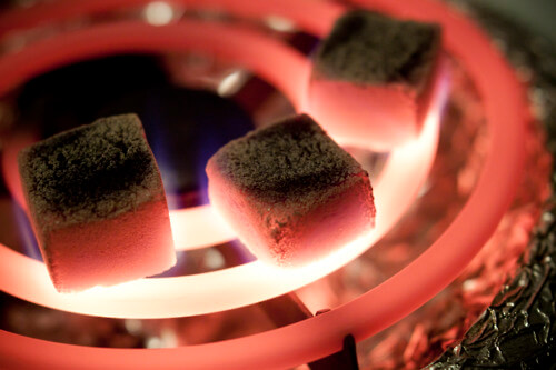 Burning Coco Nara Coals