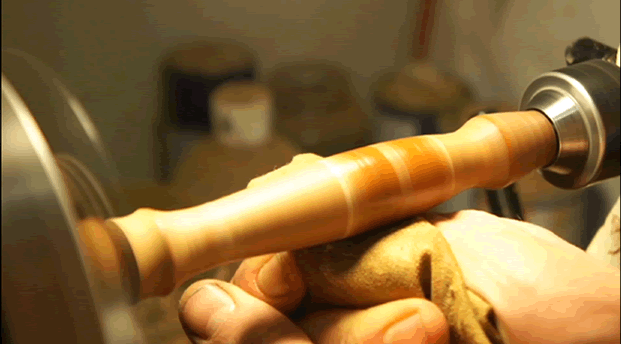 Polishing Wooden Hookah Mouthpiece