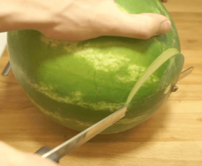 Cutting Watermelon for Fruit Hookah